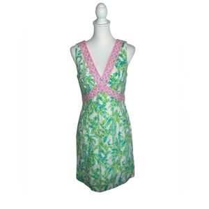 Lilly Pulitzer Lanora Shift Dress Fresh Citrus Keep Palm EUC Sz 4 resortwear
